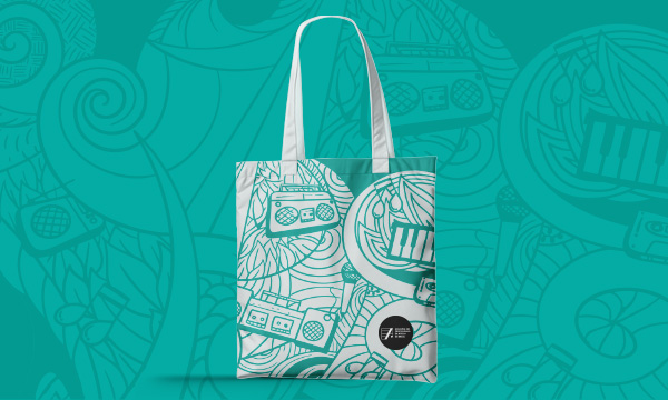 Ecobag Retrô Boombox 38x42cm – APM